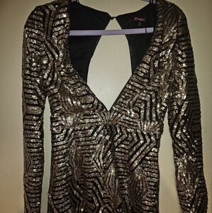 Stunning Black & Gold Romper